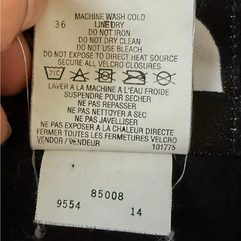 The North Face Denali Black Zip Pockets Fleece Outdoor Hiking Vest Sz M